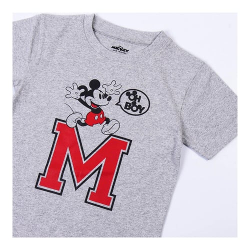 Kortærmet T-shirt Mickey Mouse Grå_1