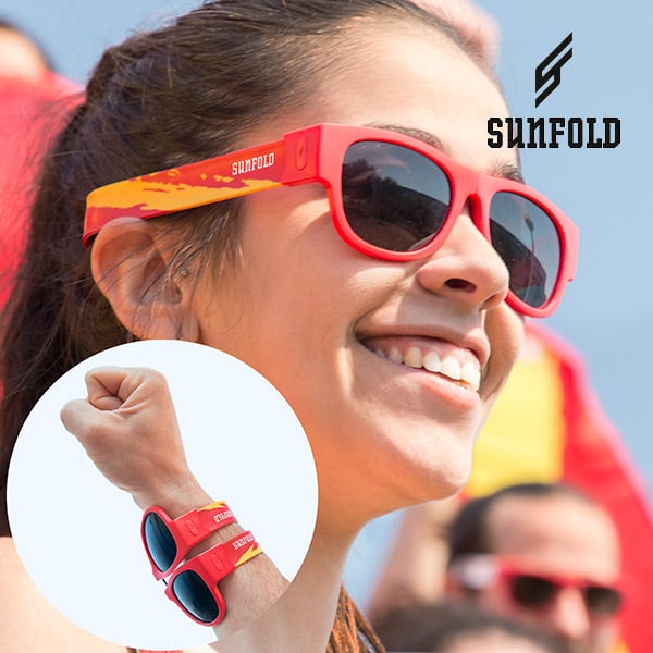 Red Sunfold Spain Roll-Up Sunglasses_0