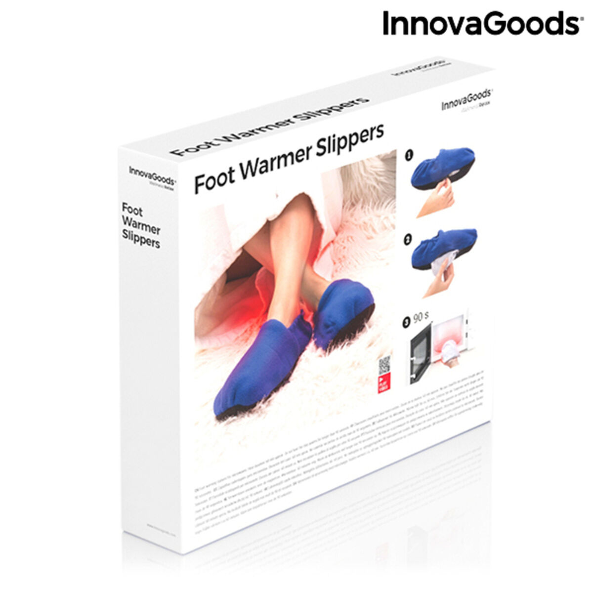Microwavable Heated Slippers InnovaGoods Blue_6