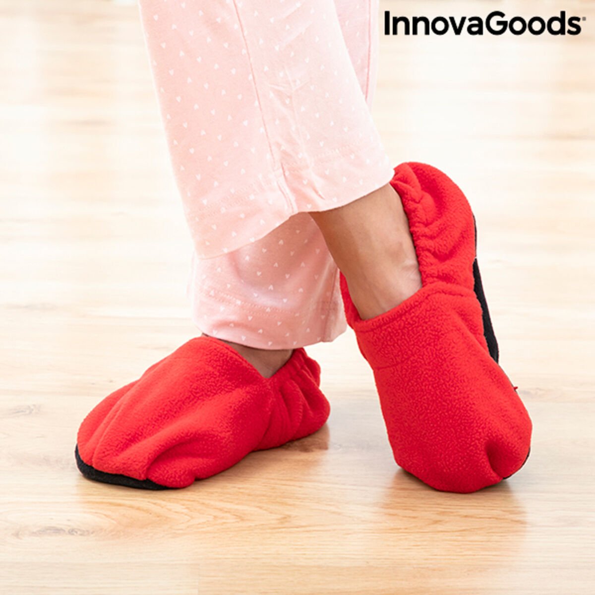 Microwavable Heated Slippers InnovaGoods Red_28