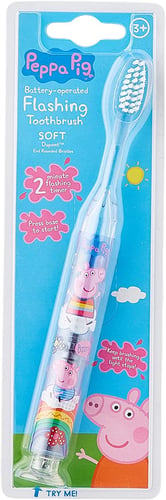 Peppa Pig (Curli Gris) tandbørste med lys til børn 3+   _2