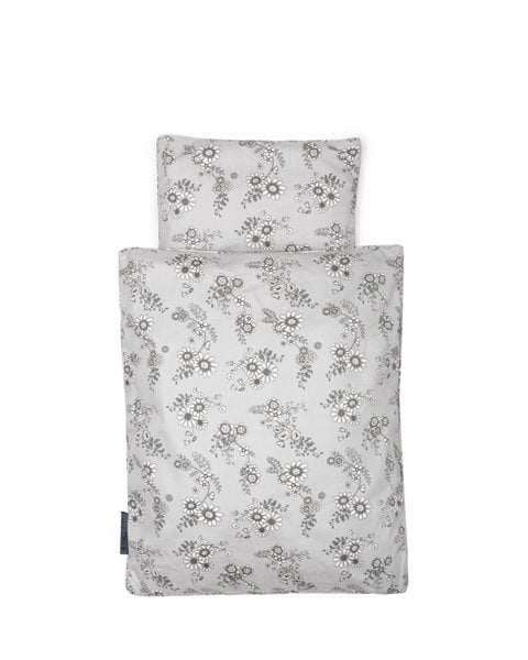 Smallstuff - Doll Bedding - Grey Flower garden_0