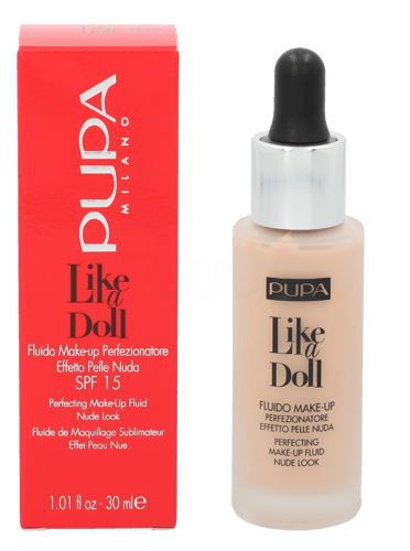 Pupa Pupa Like A Doll Perfecting Make-Up Fluid SPF15 #020 Light Beige - picture