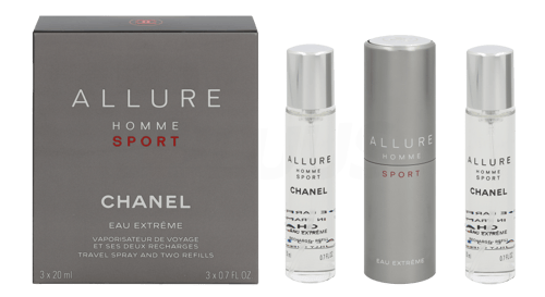 Chanel Allure Homme Sporteau Extrême Refillable Travel Spray Gaveæske 3X20 ml _0