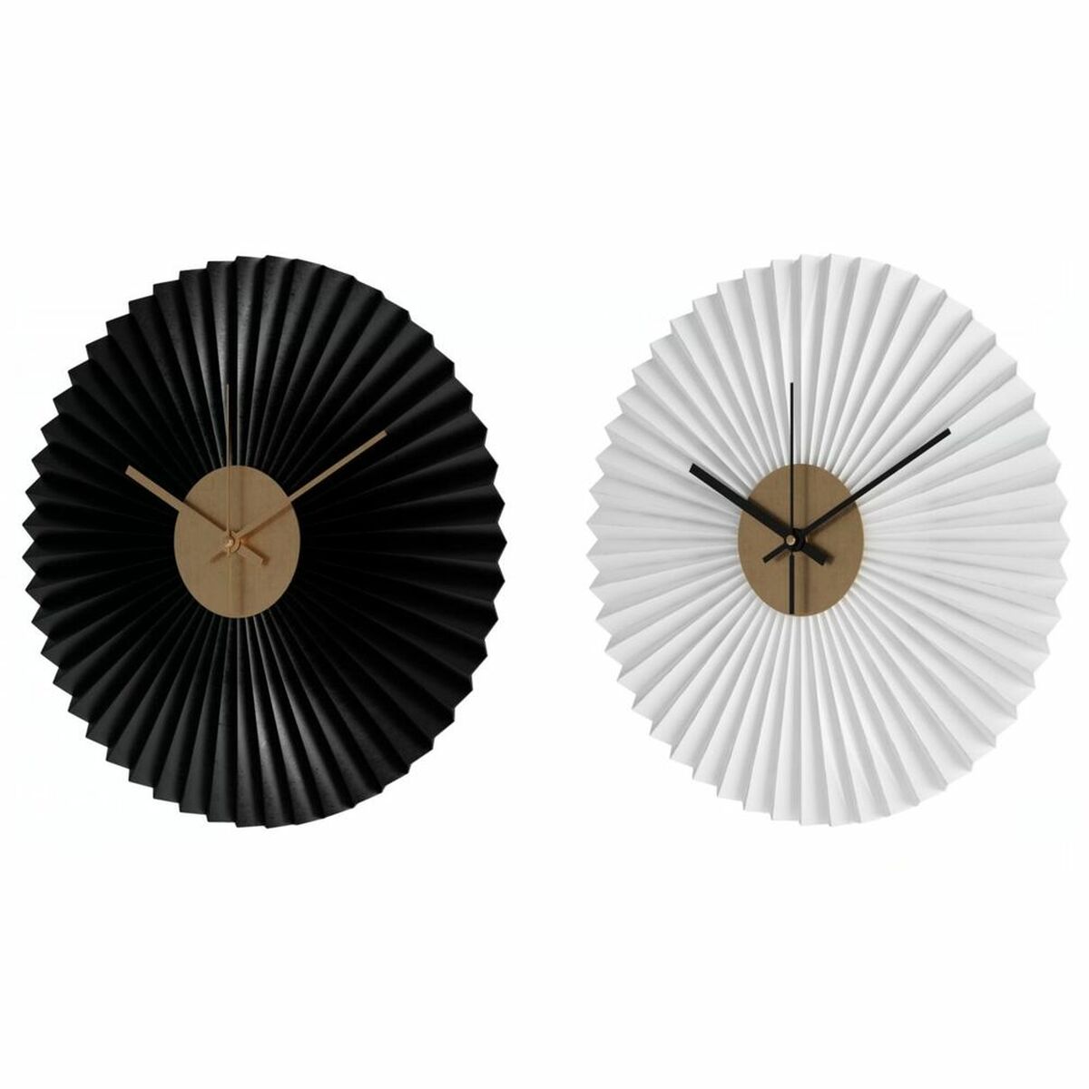 Wall Clock DKD Home Decor Black White Iron (30 x 4 x 30 cm) (2 pcs)_1