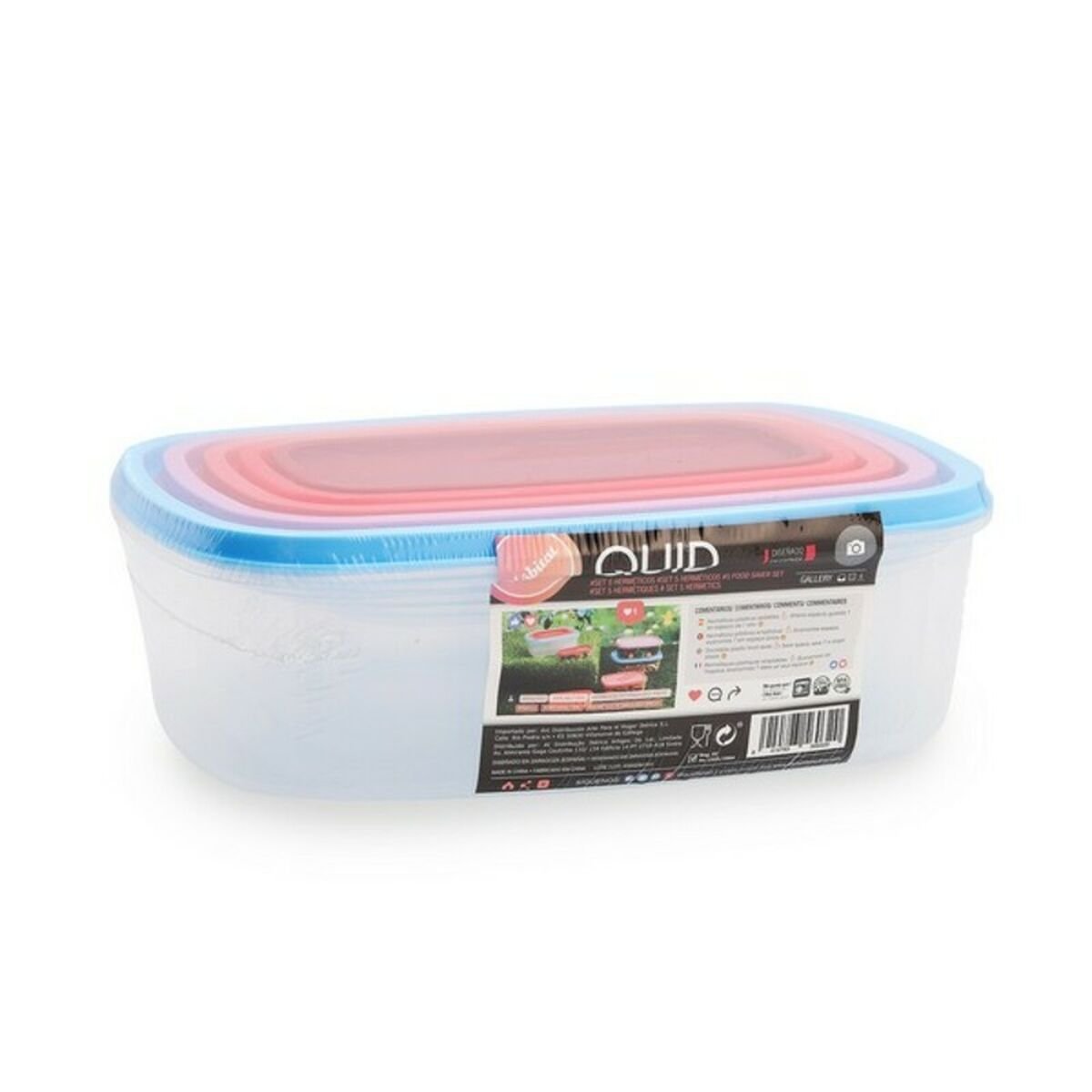 Set of 5 lunch boxes Quid Habitat Plastic_7