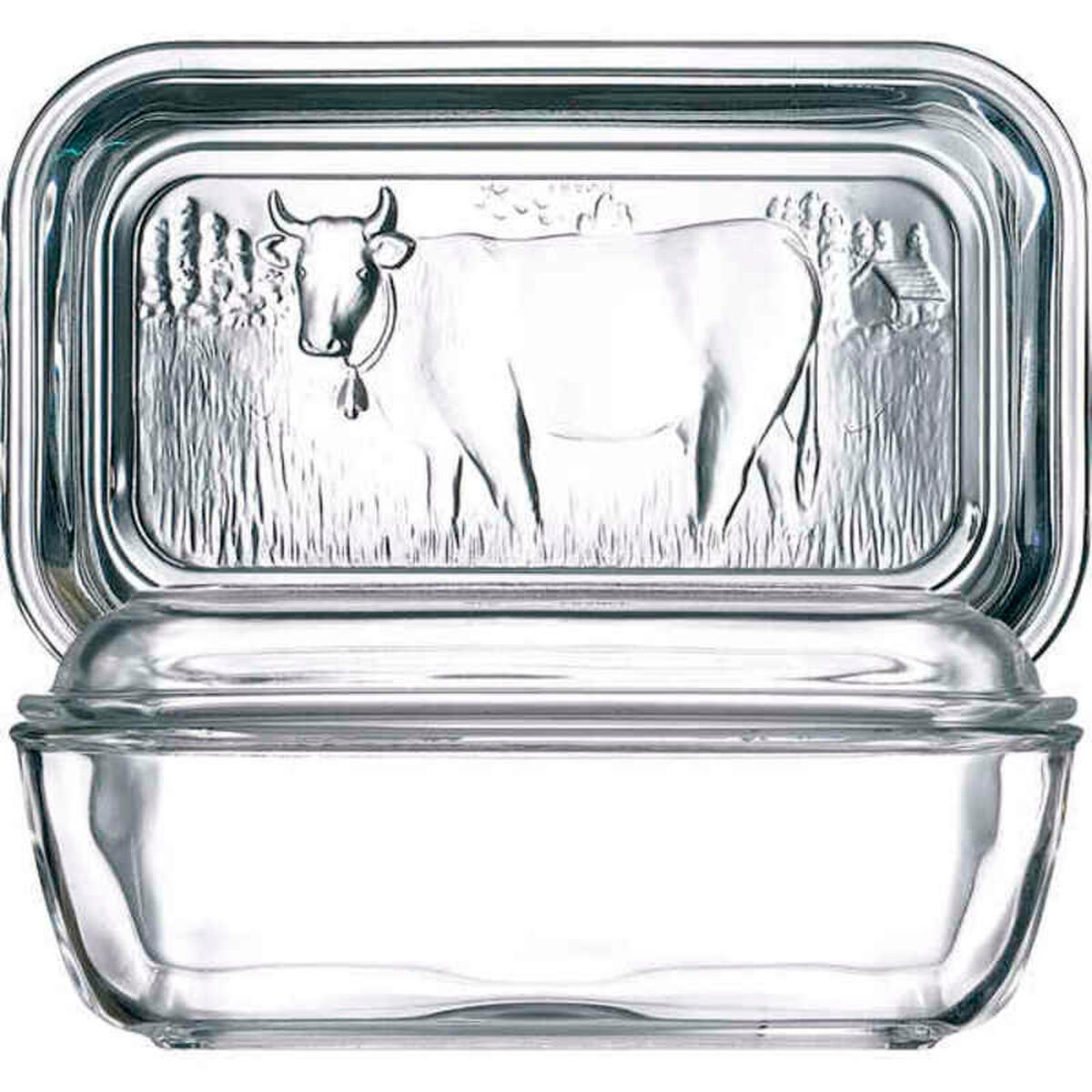 Butter Dish Luminarc Vaca White Glass (17 x 7 cm)_0