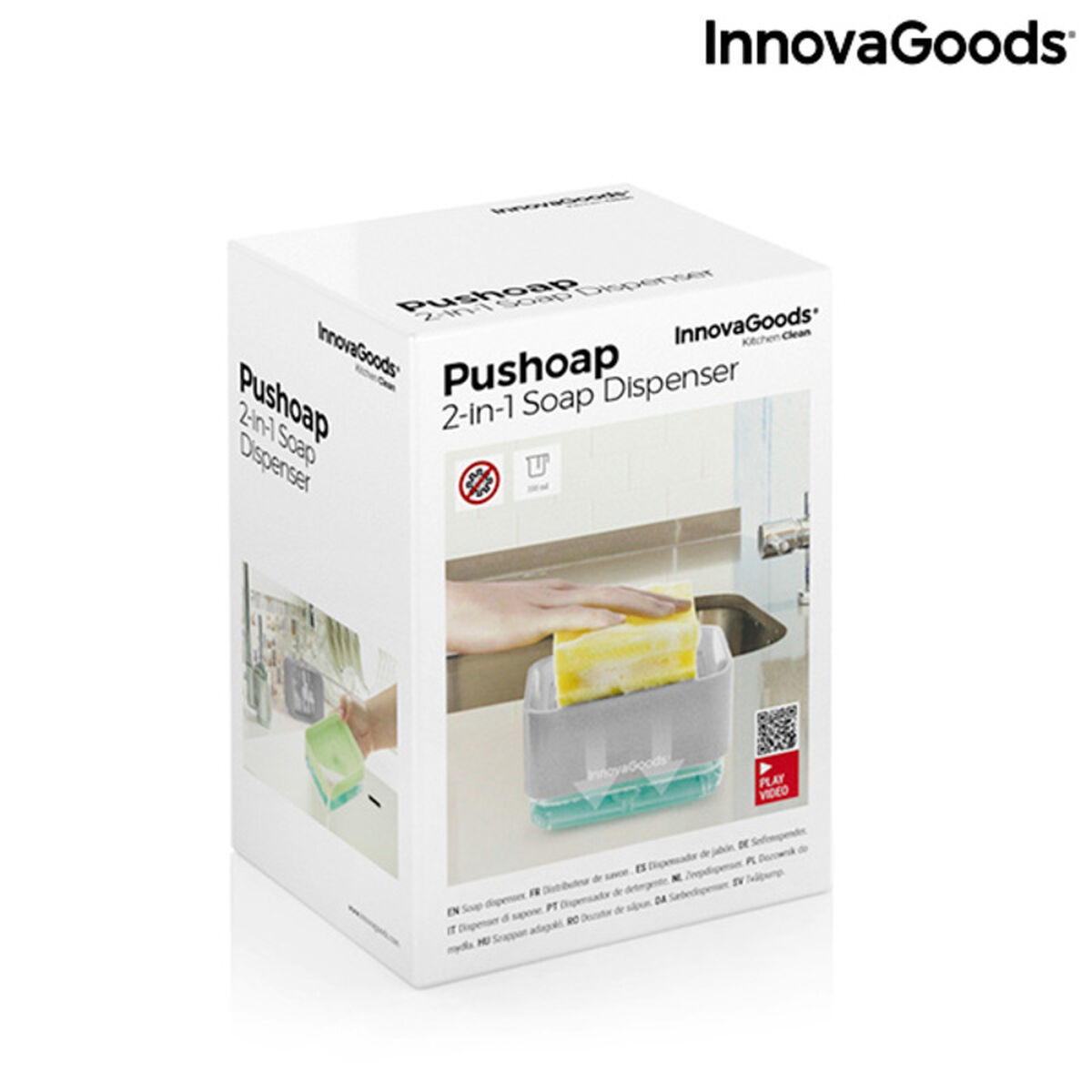 2-in-1 Soap Dispenser for the Kitchen Sink Pushoap InnovaGoods_8