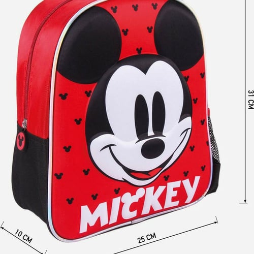 3D Skoletaske Mickey Mouse Rød (25 x 31 x 10 cm)_5