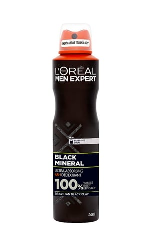 L'Oréal Men Black Mineral Anti-Perspirant Deo Spray 250 ml _0