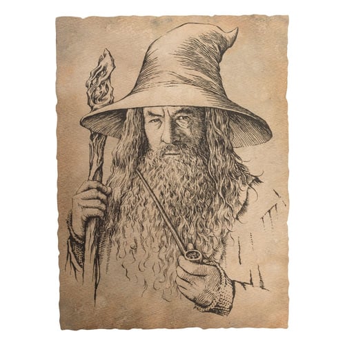 The Lord of the Rings - Portrait of Gandalf The Grey Statue Art Print - picture