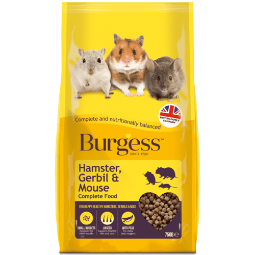 Burgess - Hamster, ørkenrotte og mus Nuggets - 750 g._0