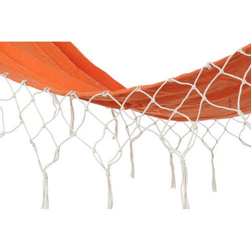 "Hængekøje DKD Home Decor Orange Polyester Bomuld Fyrretræ Frynse (255 x 80 x 28 cm)"_6