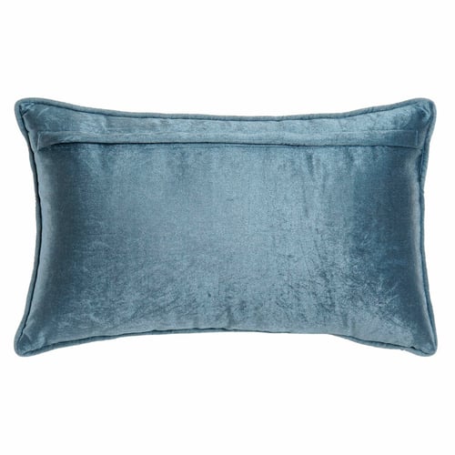 Pute DKD Home Decor Blue Polyester Velvet Golden (50 x 10 x 30 cm)_2