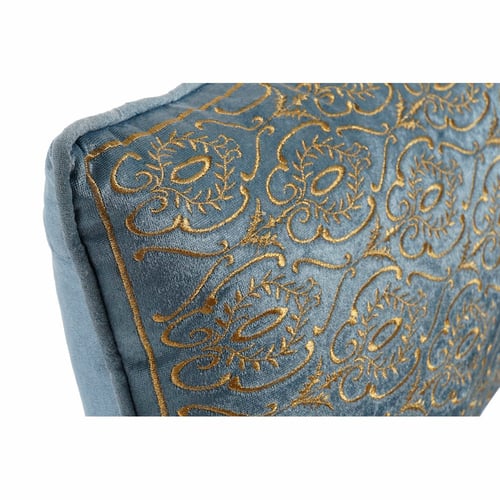 Pute DKD Home Decor Blue Polyester Velvet Golden (50 x 10 x 30 cm)_5