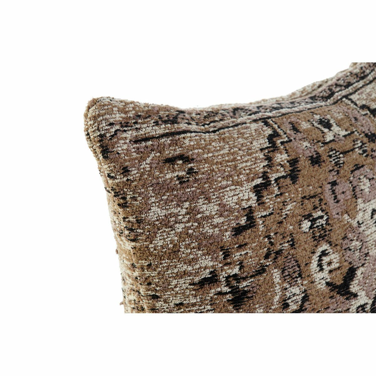 Cushion DKD Home Decor White Black Polyester Cotton Light brown (45 x 12 x 45 cm)_2