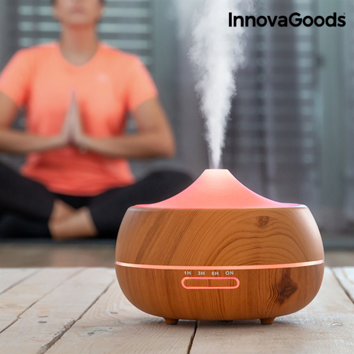 InnovaGoods Wooden-Effect Aromatherapy Humidifier_3