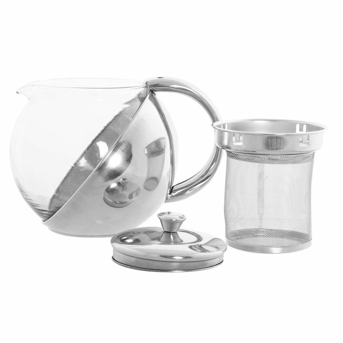 Teapot DKD Home Decor Crystal Stainless steel Silver (500 ml)_3