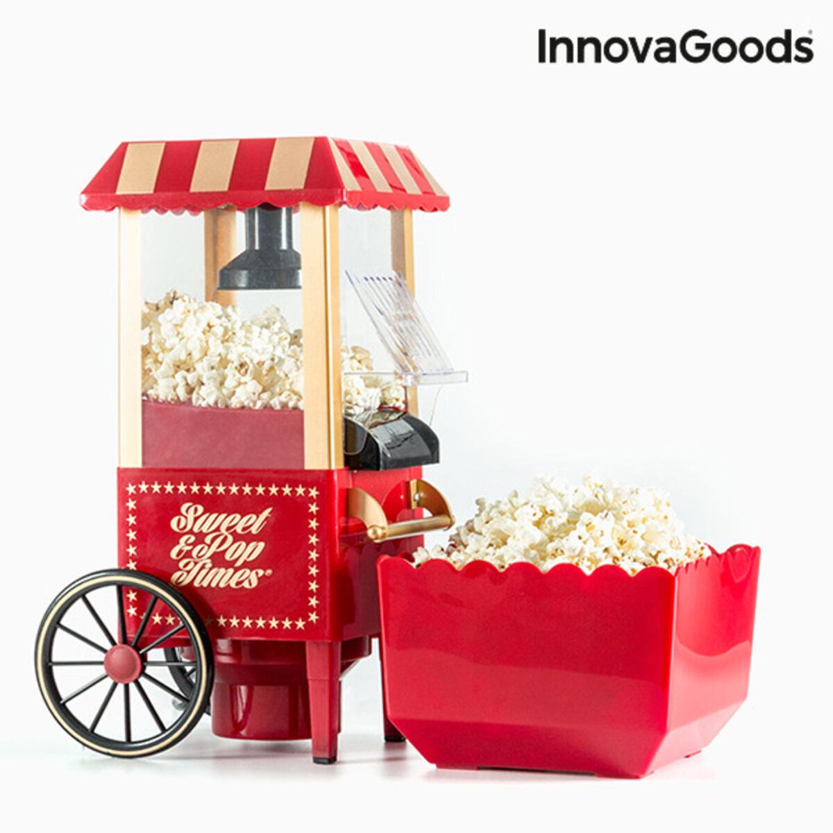  InnovaGoods Popcorn Maker Sweet & Pop Times 1200W Red_15