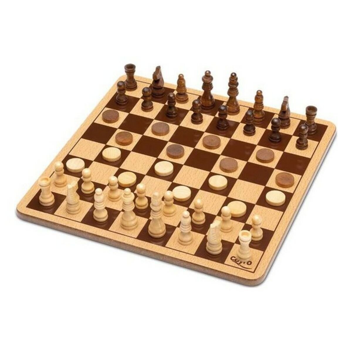 Chess and Checkers Board Cayro Wood_7
