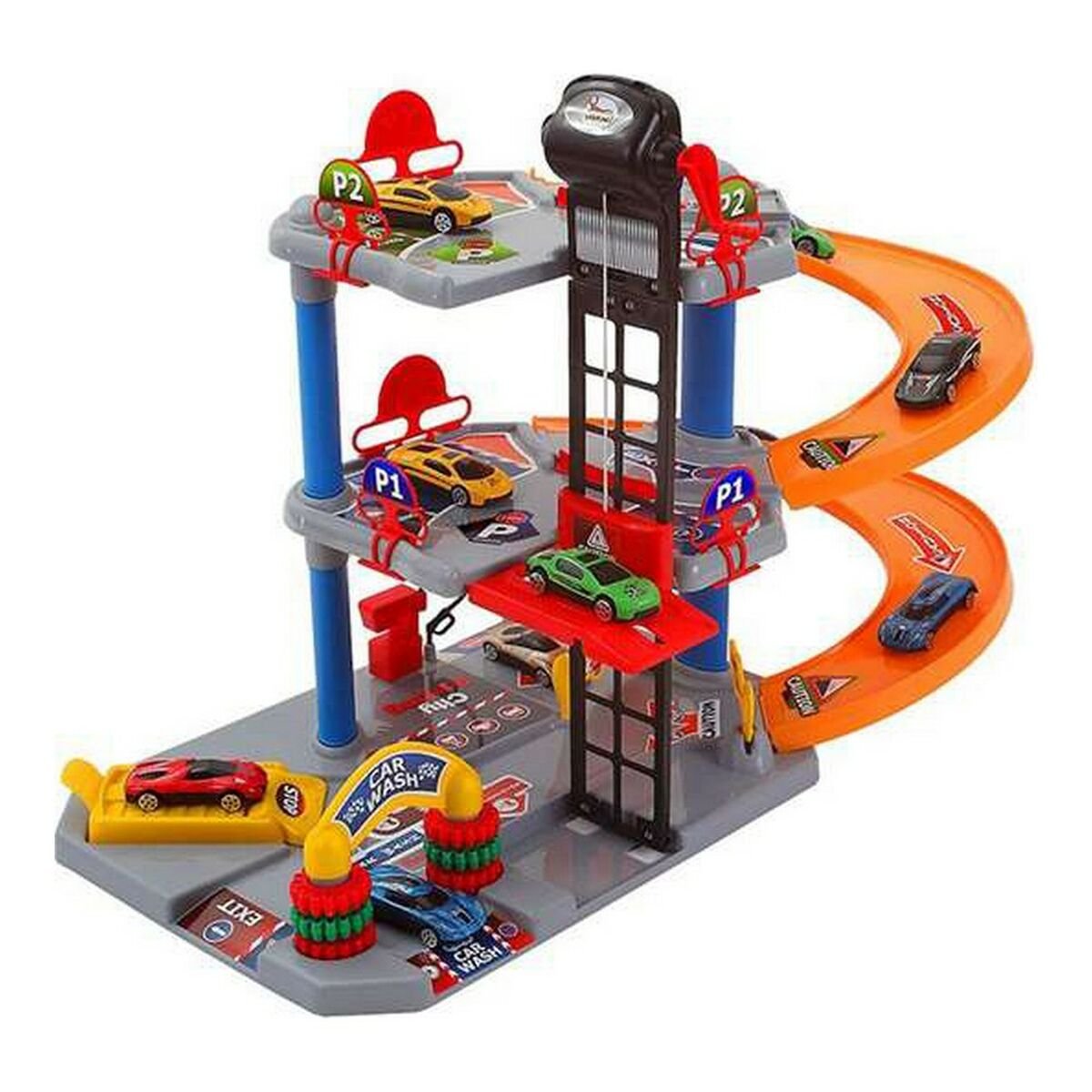 Car park with Cars AVC Helicopter_1