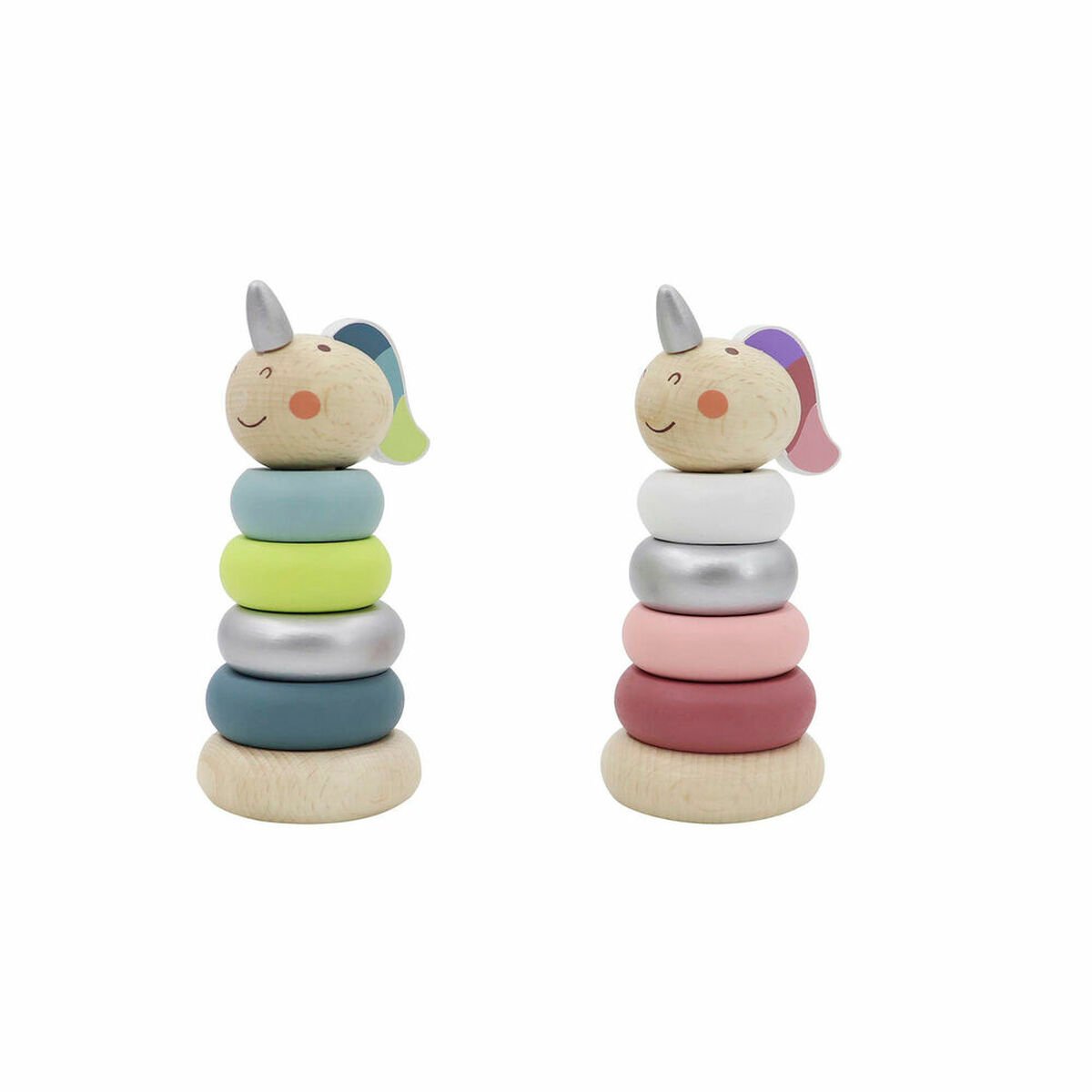 Unicorn DKD Home Decor Wood (6 x 6 x 13.5 cm) (2 pcs)_0
