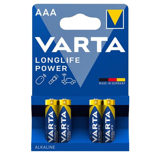 Alkaline Batteri Varta LR03 1,5 V AAA High Energy (4 pcs) Blå_2