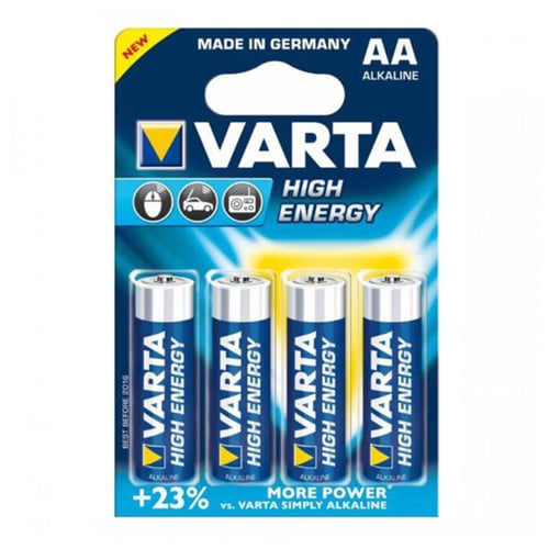 Alkaline Batteri Varta LR6 AA 1,5 V 2930 mAh High Energy (4 pcs) Blå_1