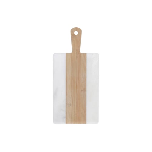 Skærebræt DKD Home Decor Hvid Bambus Marmor (38 x 18 x 1 cm)_0