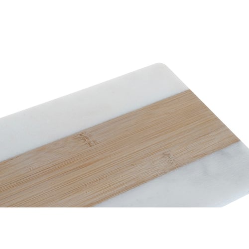 Skærebræt DKD Home Decor Hvid Bambus Marmor (38 x 18 x 1 cm)_2