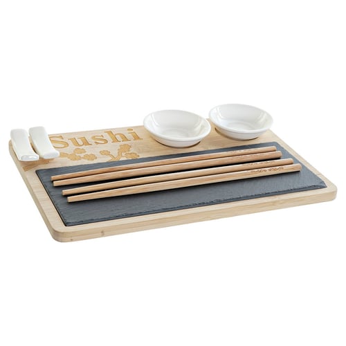 Sushi-sæt DKD Home Decor Bambus Bræt (9 pcs) (28,5 x 18,5 x 2,6 cm)_1