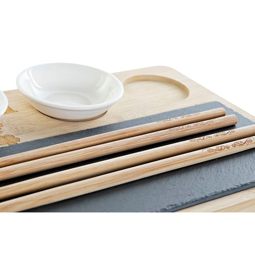 Sushi-sæt DKD Home Decor Bambus Bræt (9 pcs) (28,5 x 18,5 x 2,6 cm)_5