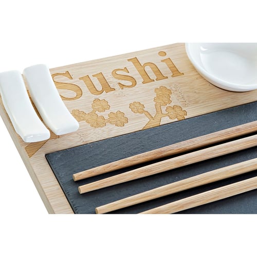 Sushi-sæt DKD Home Decor Bambus Bræt (9 pcs) (28,5 x 18,5 x 2,6 cm)_6