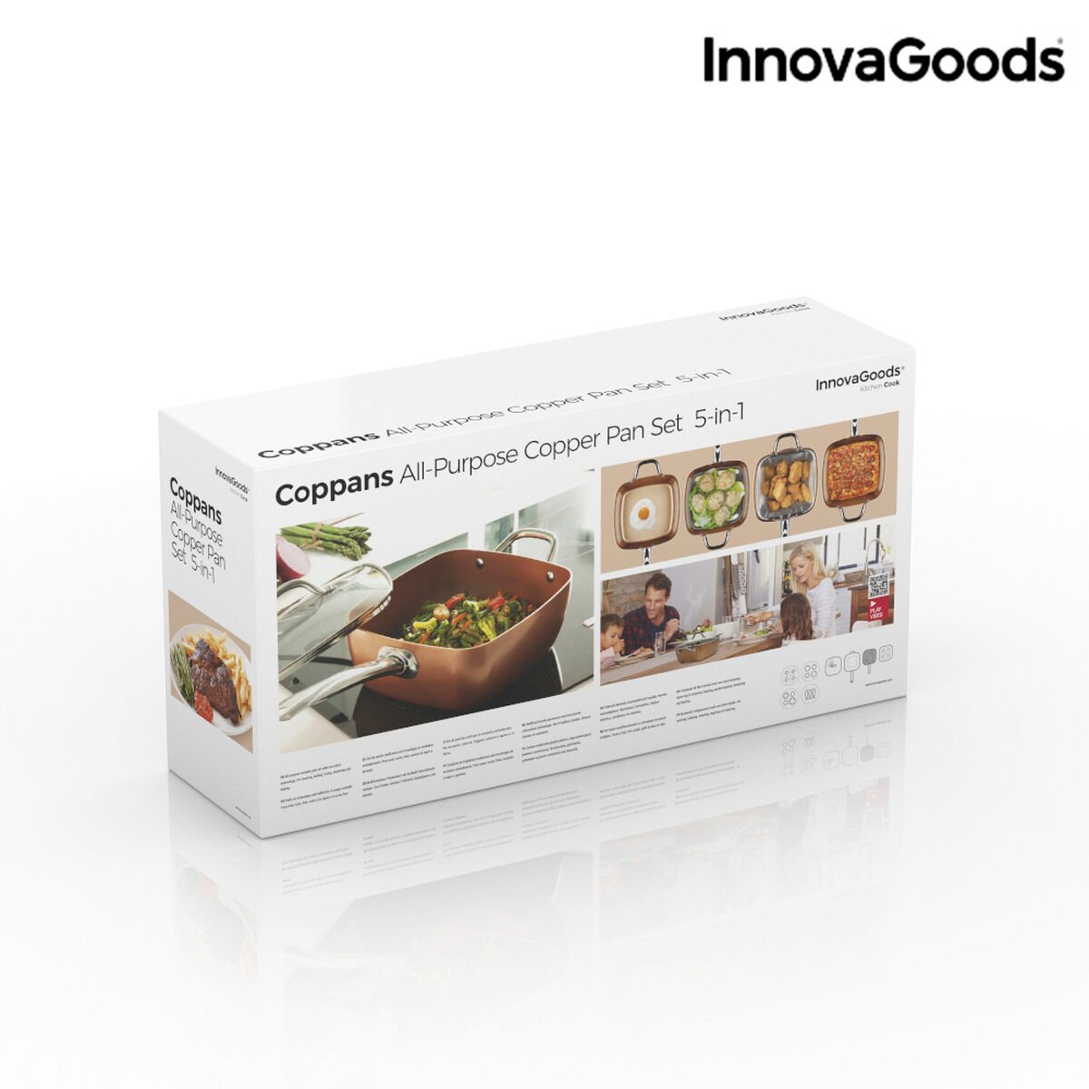 InnovaGoods All-Purpose Copper Pan Set 5 in 1 (4 Pieces)_13