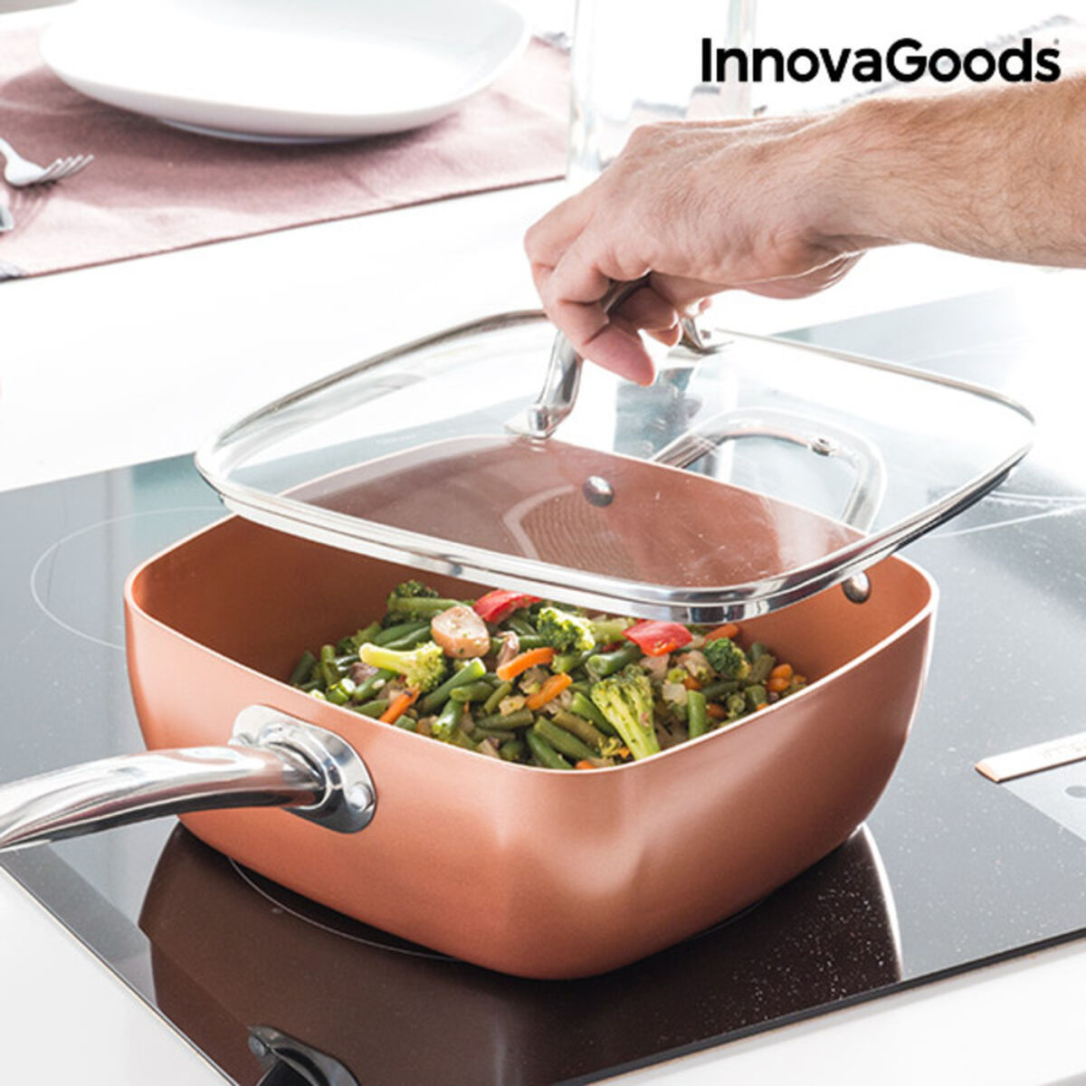 InnovaGoods All-Purpose Copper Pan Set 5 in 1 (4 Pieces)_41