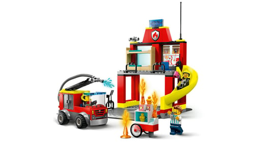 Lego City Fire Brandstation Og Brandbil    _1