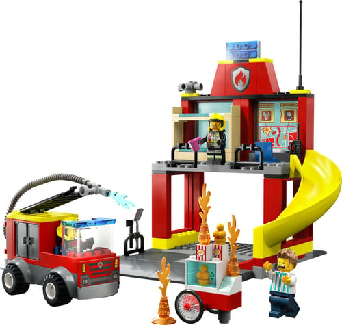 Lego City Fire Brandstation Og Brandbil    _4