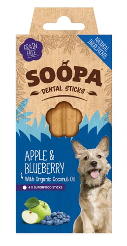 SOOPA - Dental Sticks Apple & Blueberry 100g - picture