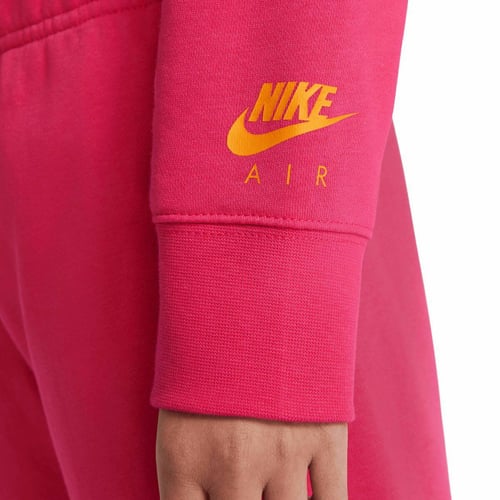 "Sweatshirt med hætte til piger  CROP HOODIE  Nike DM8372 666  Pink"_1
