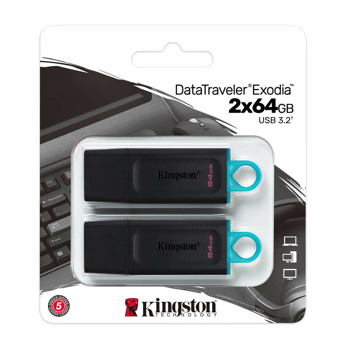 "USB stick Kingston DataTraveler Exodia Green 64 GB 2 pcs"_4