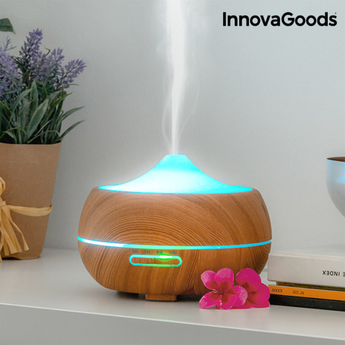 InnovaGoods Wooden-Effect Aromatherapy Humidifier_37