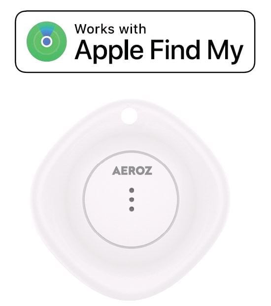 AEROZ - TAG-1000  White - Key finder for use with iPhone - Works with Apple Find My app_0