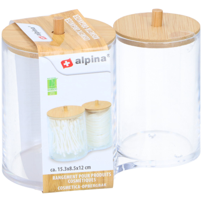 Alpina Opbevaringskrukker Med Bambus Låg    _0