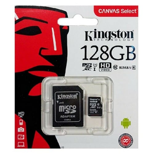 Mikro-SD-hukommelseskort med adapter Kingston SDCS2 100 MB/s exFAT, 128 GB_2