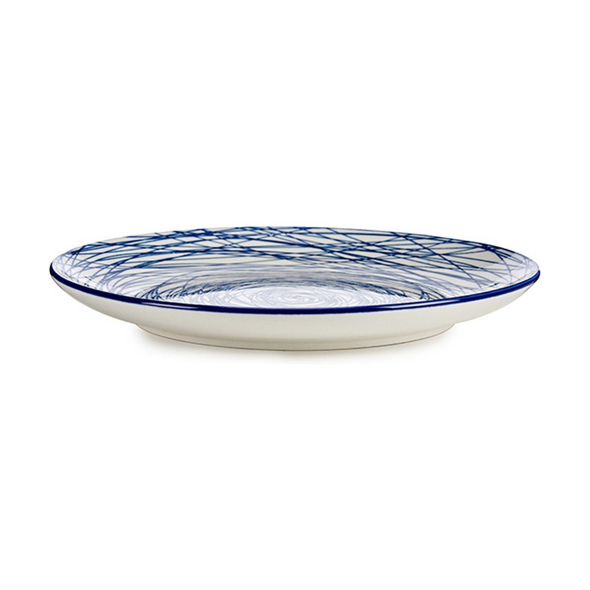 Flat plate Ø 24 cm Blue Porcelain Blue / White_5