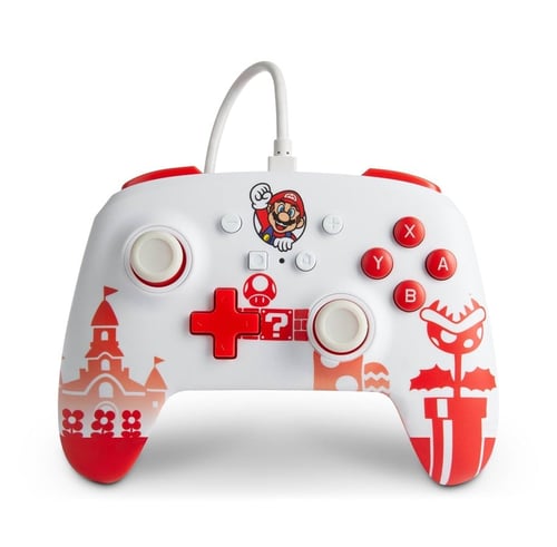 PowerA Enhanced Wired Controller For Nintendo Switch – Mario Red/White_0
