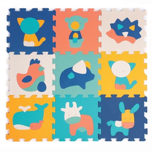 Ludi - Play mat with animals (9 pcs) - LU10023_0