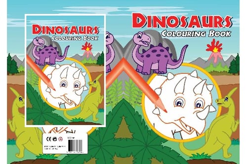 Malebog A4 Dinosaurs Colouring 16 sider_0