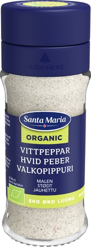 Santa Maria Organic Hvid Peber Stødt 35 g_0