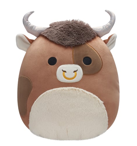 Squishmallows - 30 cm Bamse P14 - Brown Spotted Bull_0